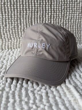 Hurley Taupe Mesh-Back Cap with White Logo Embroidery